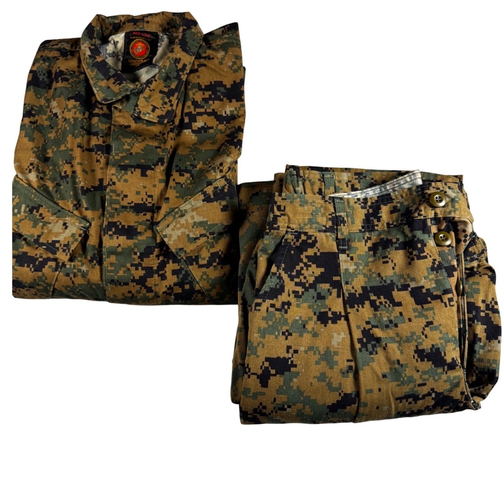 USMC MCCUU Combat Uniform Set Mens Med Woodland MARPAT Camo Excellent Tactical